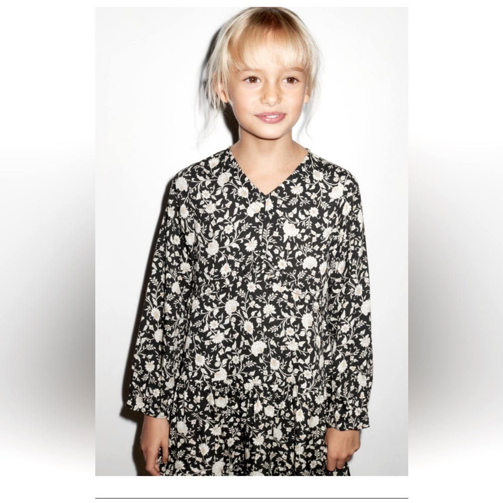 Zara floral ruffled dress size 9
